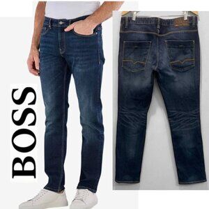 BOSS Denim Dark Wash Straight Jeans Timeless Fit Size 36 BOSS ORANGE